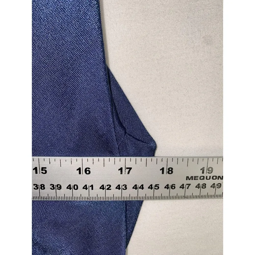 Free People Bodysuit Womens Small Blue Plunge Surplice Wrap Thong Stretch